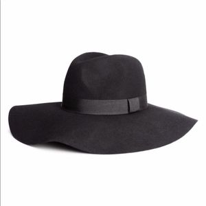 H&M Black Floppy Fedora Boho Festival Hat